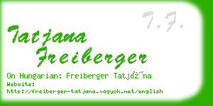tatjana freiberger business card